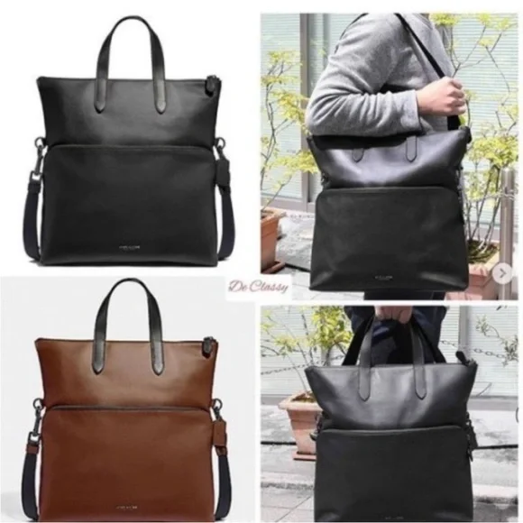 Coach Blue and Black Messenger Bag with Futuristic Design - Picture 8 of 8